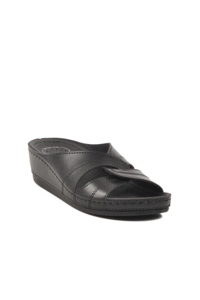 Aspor Siyah Anatomik Kadın Dolgu Topuk Terlik - 3