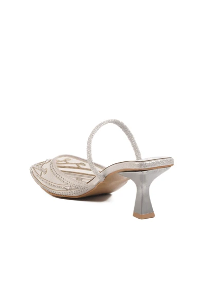 Florin Gümüş Kadın Abiye Ayakkabı - 4