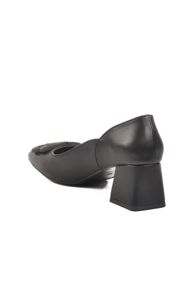 Aspor Siyah Kadın Klasik Topuklu Ayakkabı - Resim 4