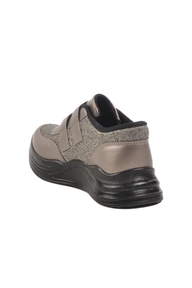 Aspor Platin Simli Cırtlı Kız Çocuk Sneaker - 4