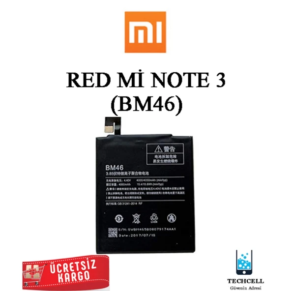 Xiaomi Redmi Note 3 Bm46 Batarya Pil ürün görseli