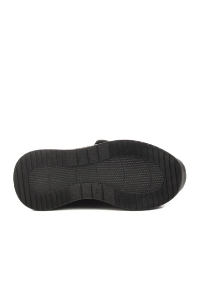 Aspor Siyah Simli Cırtlı Kız Çocuk Sneaker - 5
