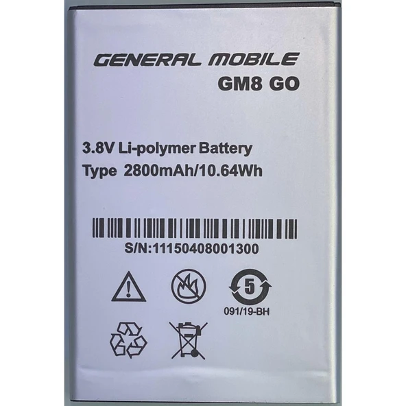 General Mobile Gm8 Go Batarya Pil ürün görseli