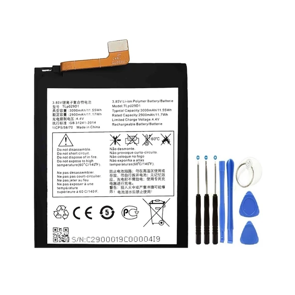 Alcatel 3X 2019 Pil Batarya Tlp29D1 5048Y ve Tamir Seti 3000 Ma ürün görseli