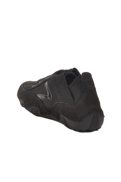 Aspor Siyah Nubuk Hakiki Deri Kadın Casual Ayakkabı - Resim 4