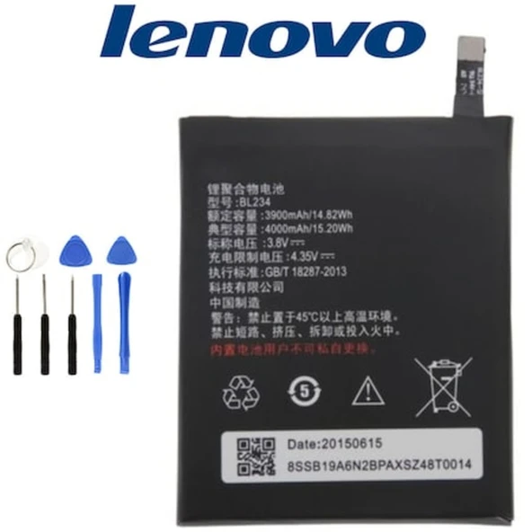 Lenovo Vibe P1M Pil Batarya Bl234 ve Tamir Seti - Resim 2