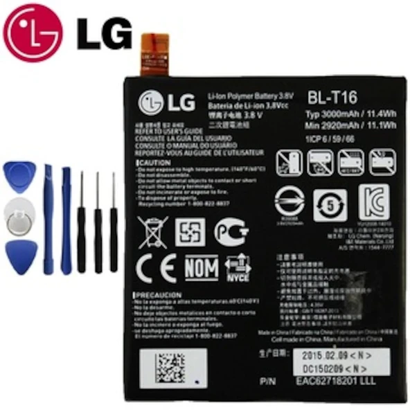 Lg G Flex 2 Batarya Pil Bl-T16 H955 Tamir Seti İthal - Resim 2