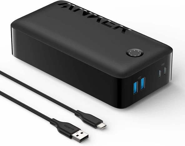 Anker PowerCore 30W 40K 40000mAh USB-Type C Şarj Taşınabilir Güç Bankası, Siyah