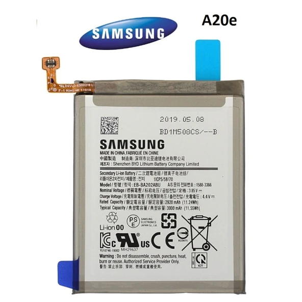 Samsung Galaxy A20E-A10-A20 Eb-Ba202Abu Batarya Pil Servis ürün görseli