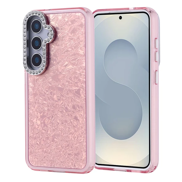 Samsung Galaxy S24 Kılıf Taşlı Tasarımlı Kapi Kapak - Resim 6