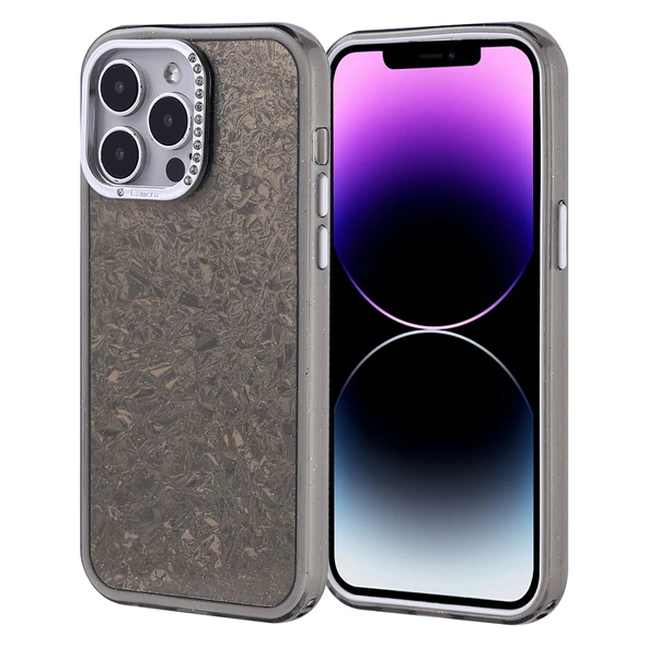 iPhone 14 Pro Max Kılıf Taşlı Tasarımlı Kapi Kapak - Resim 2