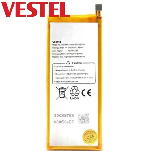 Vestel Venüs V3 5070 Pil Batarya 1700 Mah ürün görseli