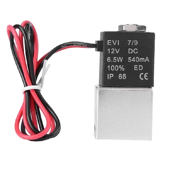 12V Solenoid Valf- 2 Konumlu 2 Yönlü Pnömatik Valf Vana -2v025-08 - Resim 4