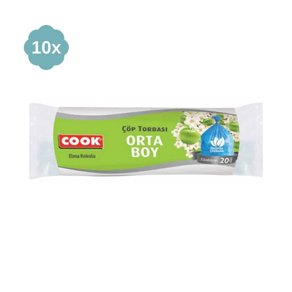 Cook Elma Kokulu Orta Boy Çöp Poşeti 15'li - 3