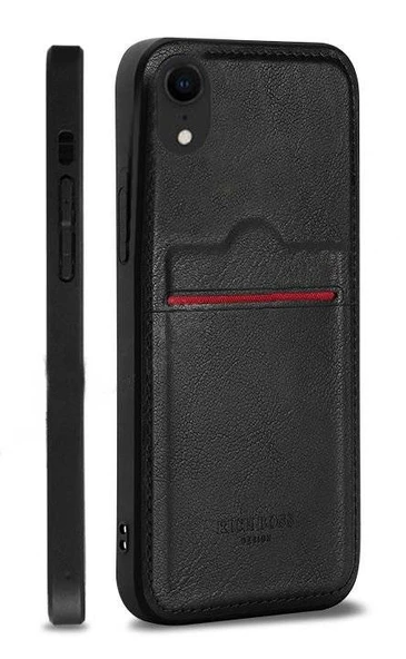 Xiaomi PocoPhone X3 Pro Kartlıklı Rich Boss Deri Kılıf Siyah