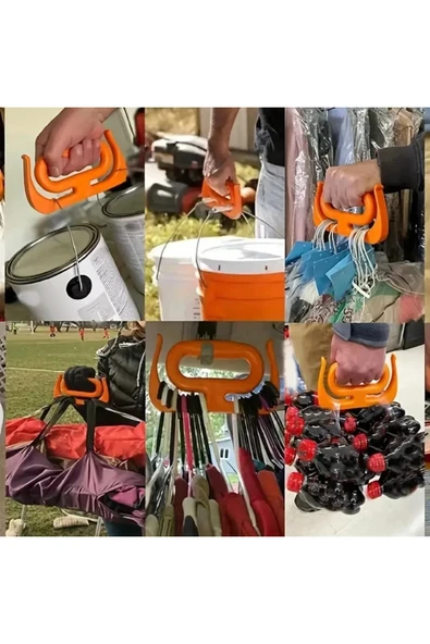 2 Adet Poşet Taşıma Aparatı Çok Amaçlı Market Pazar Poşet Taşıma Aparatı Poşet Tutucu Taşıma Kiti - 3