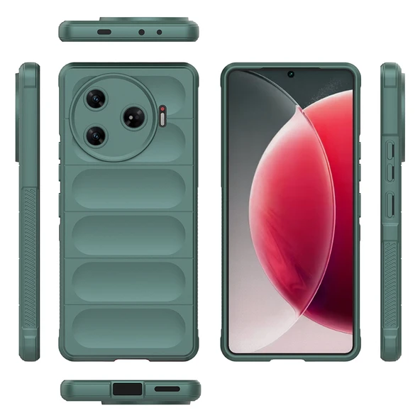 Tecno Spark 30 Pro Kılıf Esnek TPU Oyuklu Arka Yüzey Tasarımlı Etnik Silikon Kapak - 3