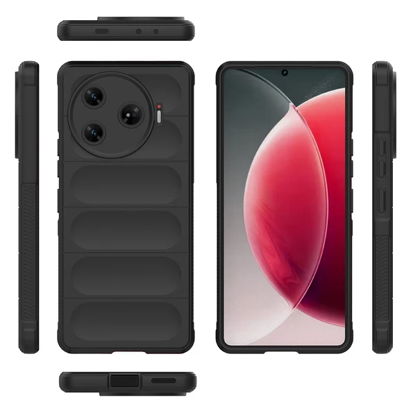 Tecno Spark 30 Pro Kılıf Esnek TPU Oyuklu Arka Yüzey Tasarımlı Etnik Silikon Kapak - 4