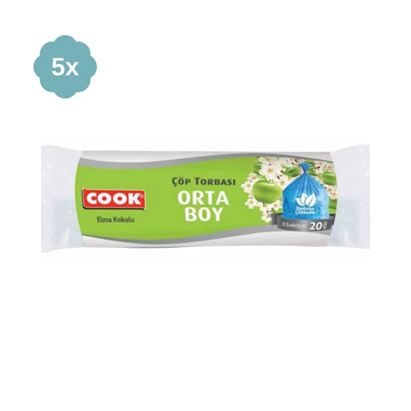 Cook Elma Kokulu Orta Boy Çöp Poşeti 15'li - 2