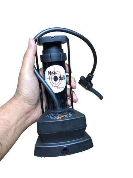 Mini Bisiklet Pompası Göstergeli Taşınabilir Ayak Pompası Motorsiklet Ve Araç Pompası - 8