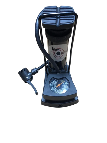 Mini Bisiklet Pompası Göstergeli Taşınabilir Ayak Pompası Motorsiklet Ve Araç Pompası - 11