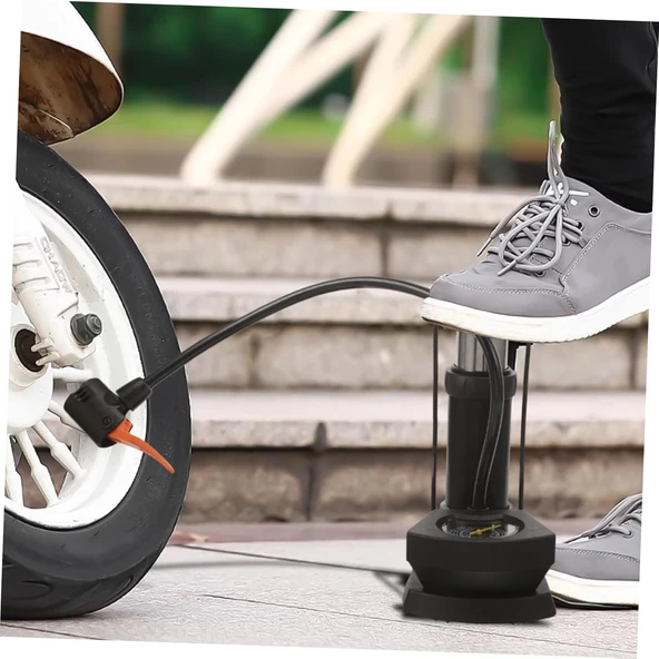 Mini Bisiklet Pompası Göstergeli Taşınabilir Ayak Pompası Motorsiklet Ve Araç Pompası - 2