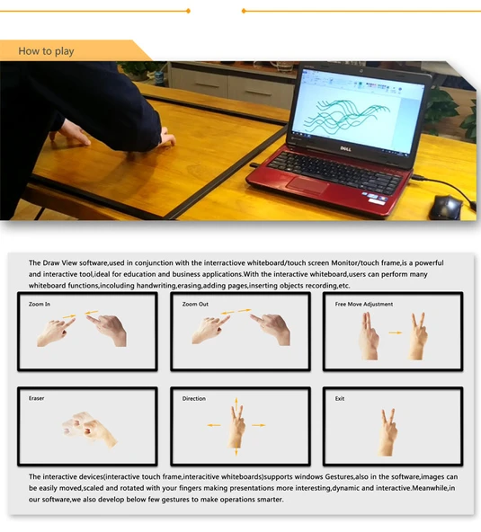 Multi Touch 43" Kızılötesi - Infrared Dokunmatik Çerçeve - 8