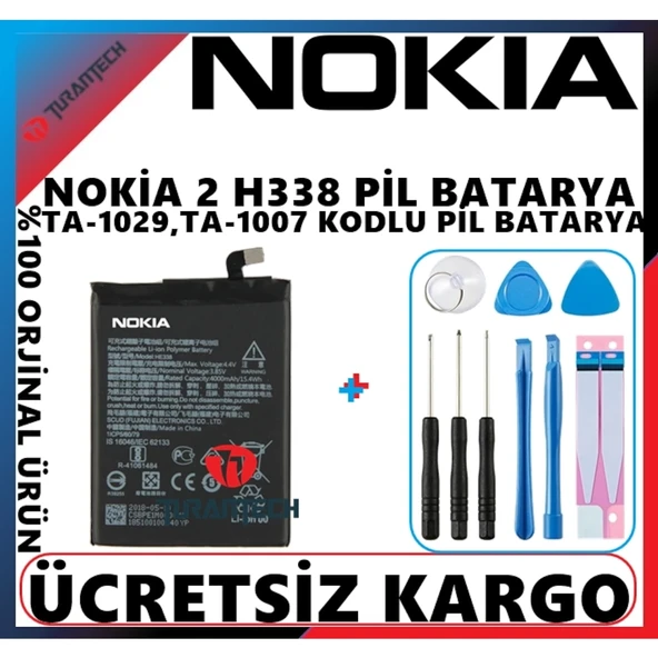 Nokia 2 He338 Batarya Pil ve Tamir Seti 4000 Mah - 2