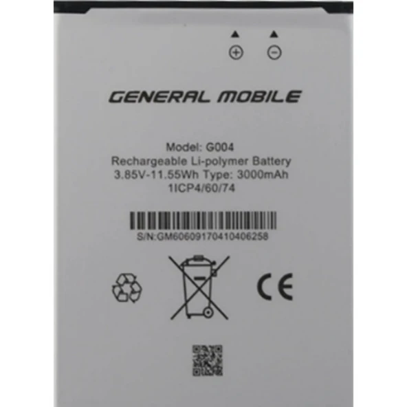General Mobile Discovery Gm6/Gm6 Life Pil Batarya