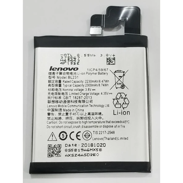 Lenovo Bl231 Vibe X2 Batarya Pil