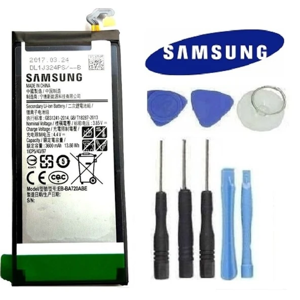 Samsung A7 A720 Pil Batarya Eb-Ba720Abe ve Tamir Seti ürün görseli