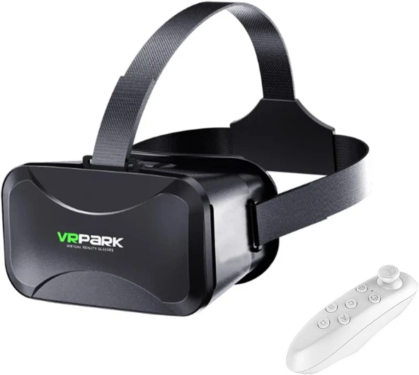 Microcase VRPARK V7 3D Sanal Gerçeklik Gözlüğü + VR Kablosuz Bluetooth Kumanda-AL4749