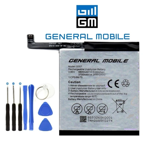 General Mobile Gm9 Pro G007 Batarya Pil ve Tamir Seti ürün görseli