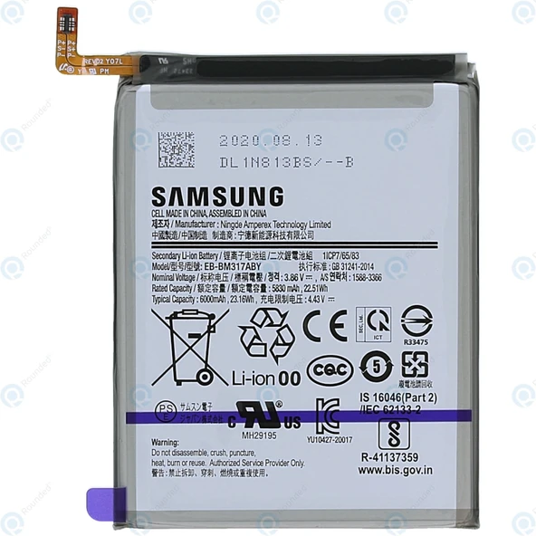 Samsung Galaxy M31 Pil Batarya Sm-M317 Eb-Bm317Aby 5830 Mah ürün görseli