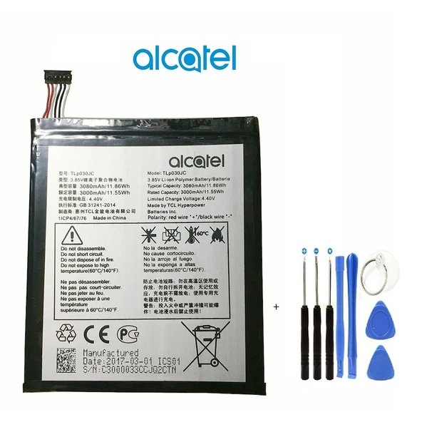 Alcatel A3 Xl Tlp030Jc 9000-9000X-9000D Pil Batarya ve Tamir Seti ürün görseli