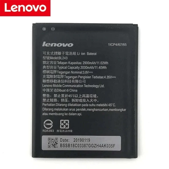 Lenovo K3 Note/K50/A7000 Pil Batarya Bl243 ürün görseli