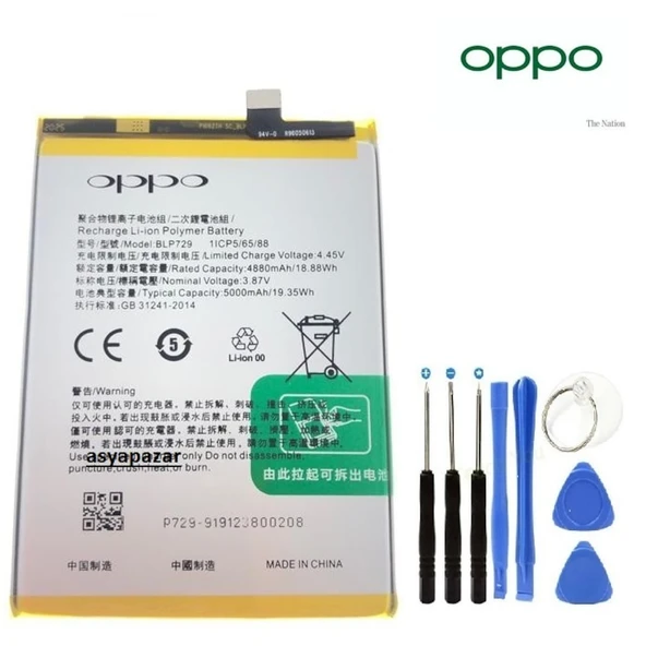 Oppo Realme 5/5İ/C3 Pil Batarya Blp729+Tamir Seti