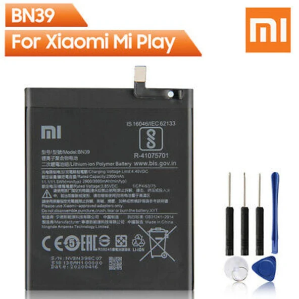 Xiaomi Mi Play Pil Batarya Bn39 + Tamir Seti 3000Mah ürün görseli