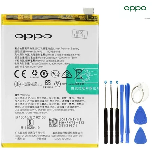 Oppo A5/A5S Pil Batarya Blp673 + Tamir Seti 4100 Mah