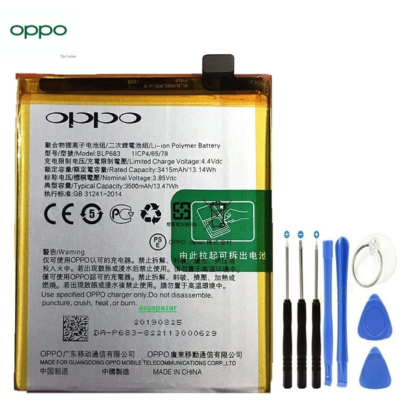 Oppo Ax7 Pil Batarya Bl683 + Tamir Seti ürün görseli