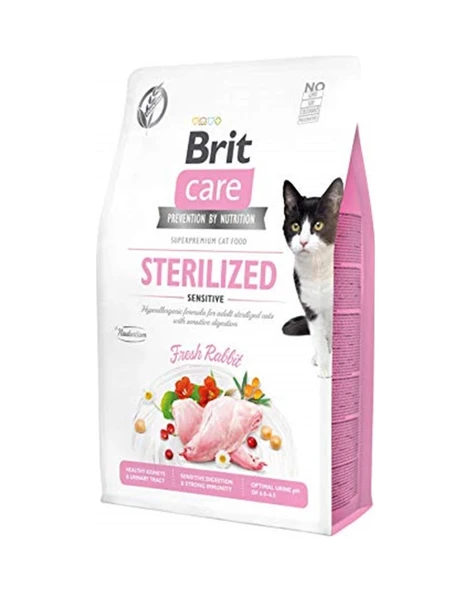 Brit Care Sterilised Sensitive Tavşanlı Yetişkin Kısır Kedi Maması 2 KG