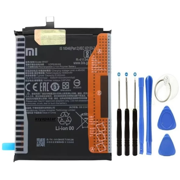 Xiaomi Poco X3 Pro Pil Batarya Bn57 + Tamir Seti