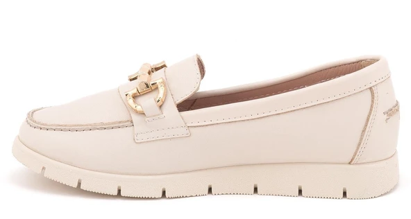 Venüs Agev Hakiki Deri Ortopedik Kadın Casual Babet Ayakkabı - Resim 6