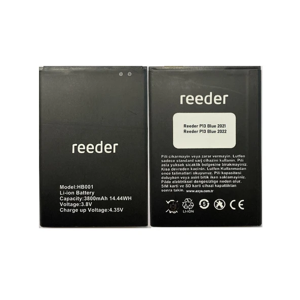 Reeder P13 Blue 2021 2022 Batarya Pil Hb001
