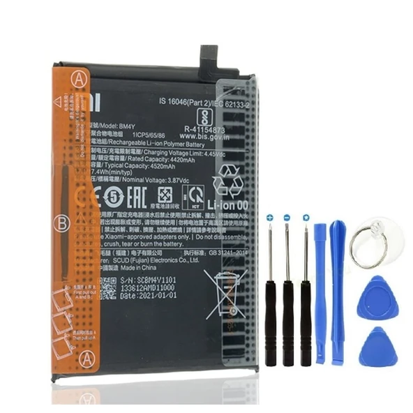 Xiaomi Redmi K40/K40 Pro Pil Batarya BM4Y ve Tamir Seti ürün görseli