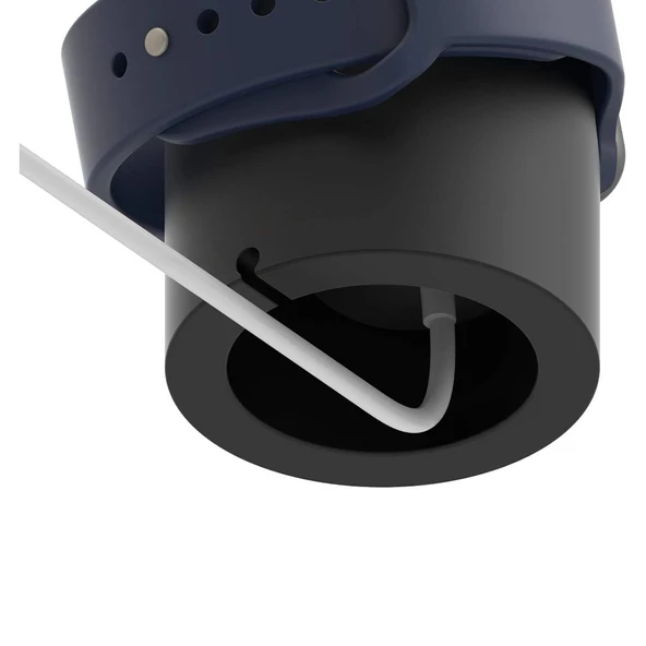 Apple Watch Uyumlu Silikon Akıllı Saat Şarj Standı  Siyah - 5