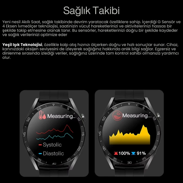 Watch GT3 PRO Gümüş Erkek Akıllı Saat, Klasik AMOLED Sesli Görüşme,NFC Android iPhone Huawei Uyumlu 8 9 10 - 7