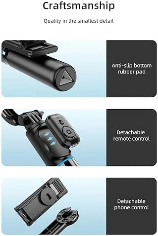 C01 Çok Amaçlı Selfie Çubuğu Masa Üstü Tripod Kumandalı Selfie 360 Derece Dönebilir 107 Cm - 7