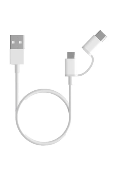 2 in 1 USB Kablo Micro USB ve USB C (Type C - 100 CM) ürün görseli