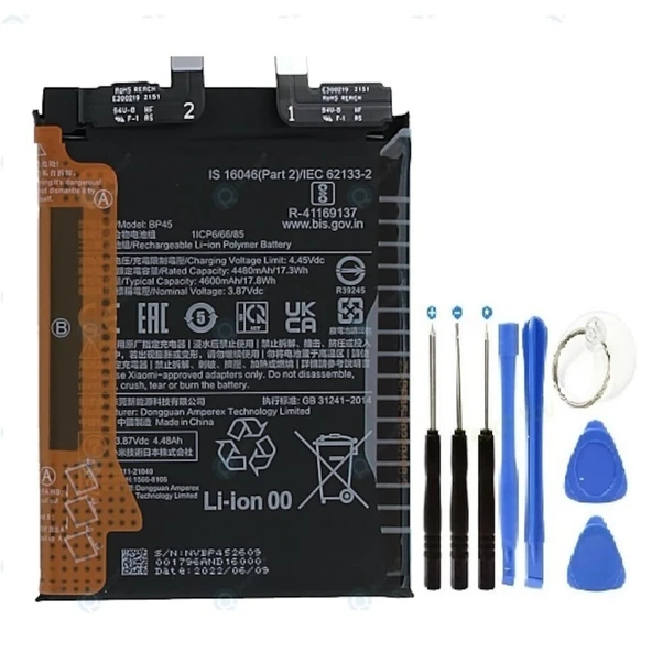 Xioami Mi 12x Pil Batarya Bp45 4600 Mah+tamir Set ürün görseli